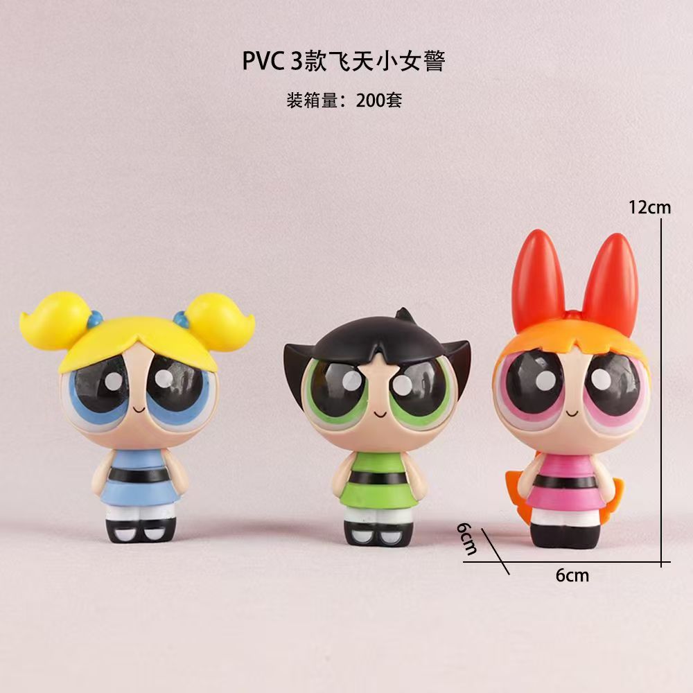 Set Figur PVC Powerpuff Girls: - Model Kit Anime Girl ulasan dan harga