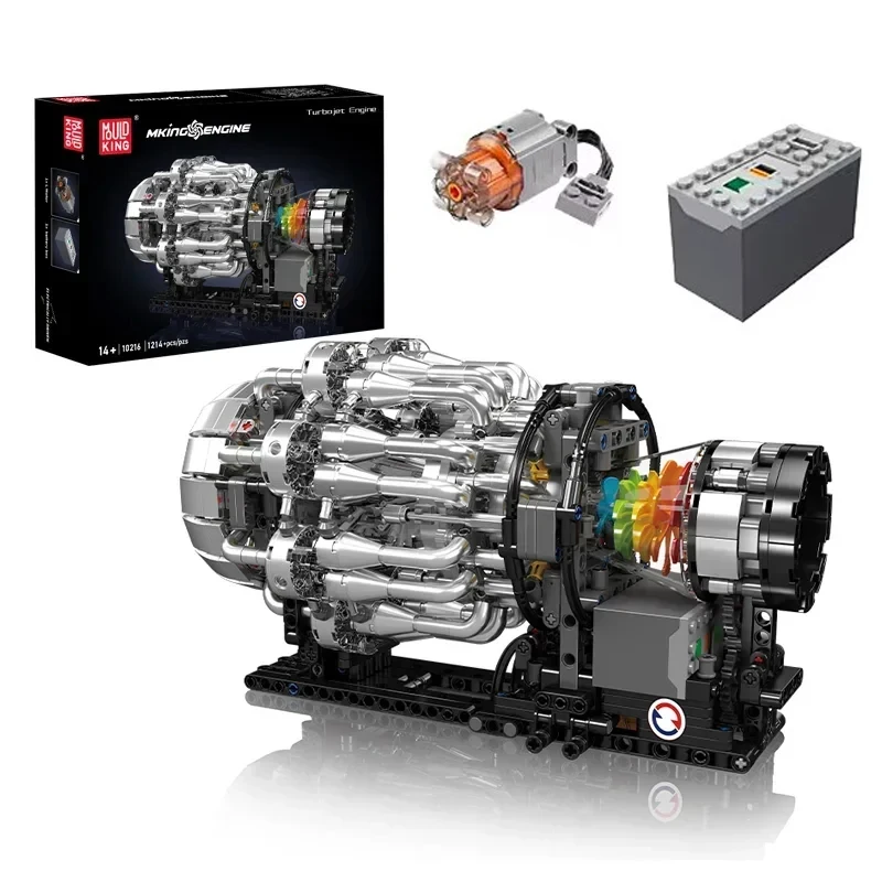 Mould King 10216 Model Mesin T - Model Kit Engine ulasan dan harga